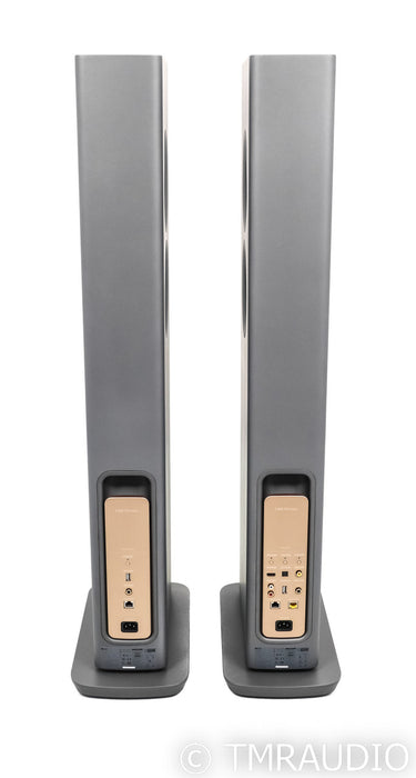 KEF LS60 Wireless Powered Floorstanding Speakers; Titanium Grey Pair; Remote