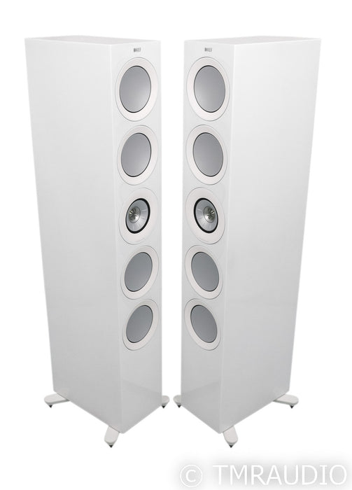 KEF R11 Floorstanding Speakers; White Pair w/ Grills; R-11