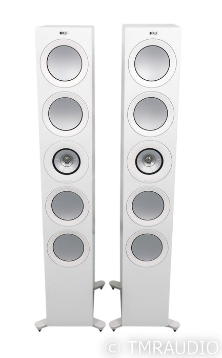KEF R11 Floorstanding Speakers; White Pair w/ Grills; R-11