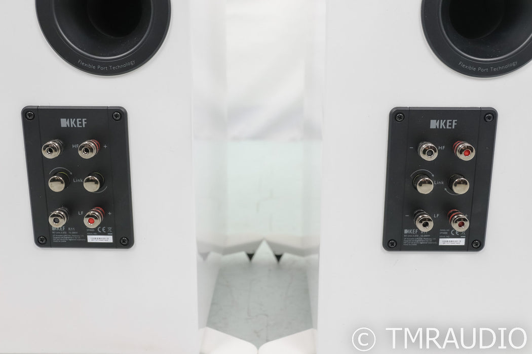 KEF R11 Floorstanding Speakers; White Pair w/ Grills; R-11