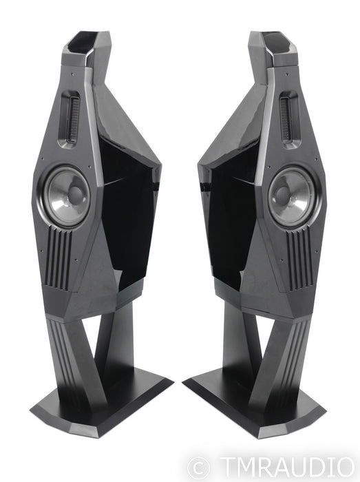 Lawrence Audio Violin SE Bookshelf Speakers; Black Pair w/ Stands