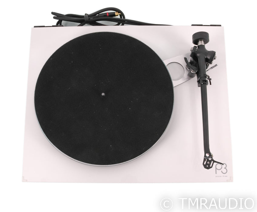 Rega Planar 3 Belt Drive Turntable; P3; White (No Cartridge)