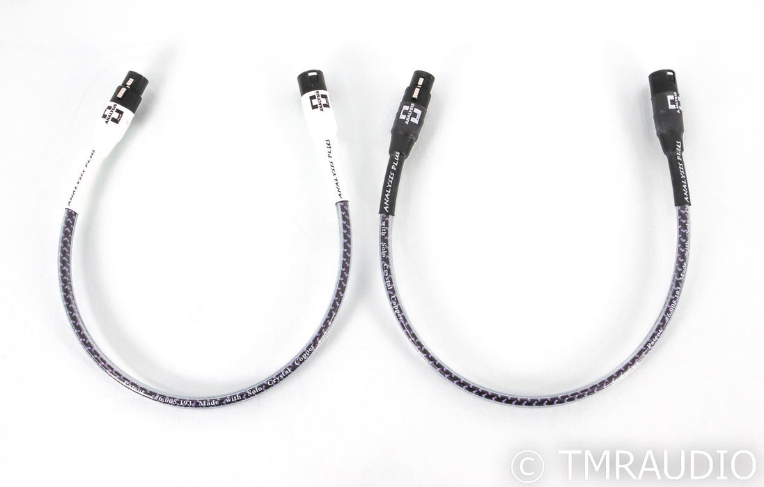 Analysis Plus Solo Crystal Oval XLR Cables; 0.5m Pair Balanced Interconnects