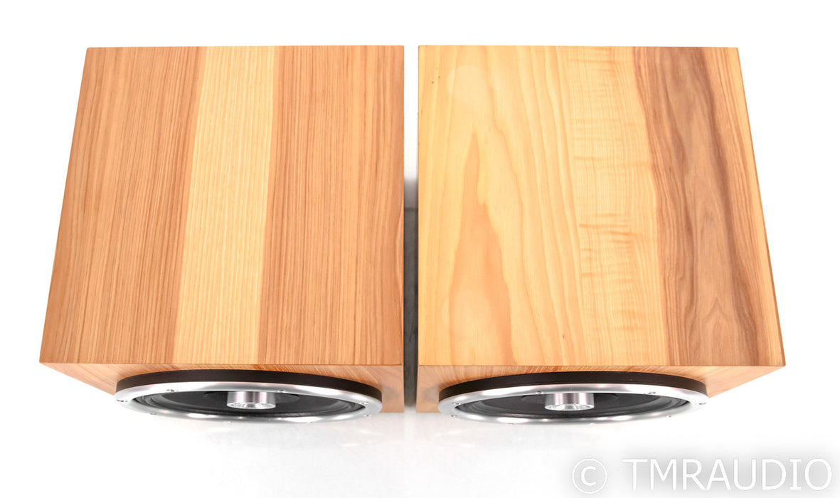 Zu Audio Custom Cube Bookshelf Speakers; Natural Hickory Pair