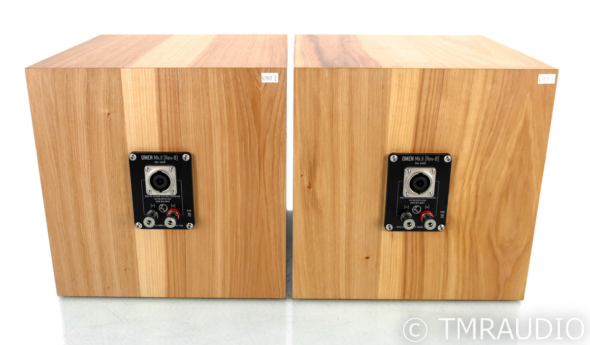 Zu Audio Custom Cube Bookshelf Speakers; Natural Hickory Pair