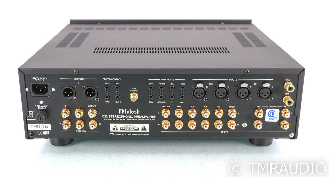 McIntosh C22 Stereo Tube Preamplifier; Remote; MM / MC Phono; C-22