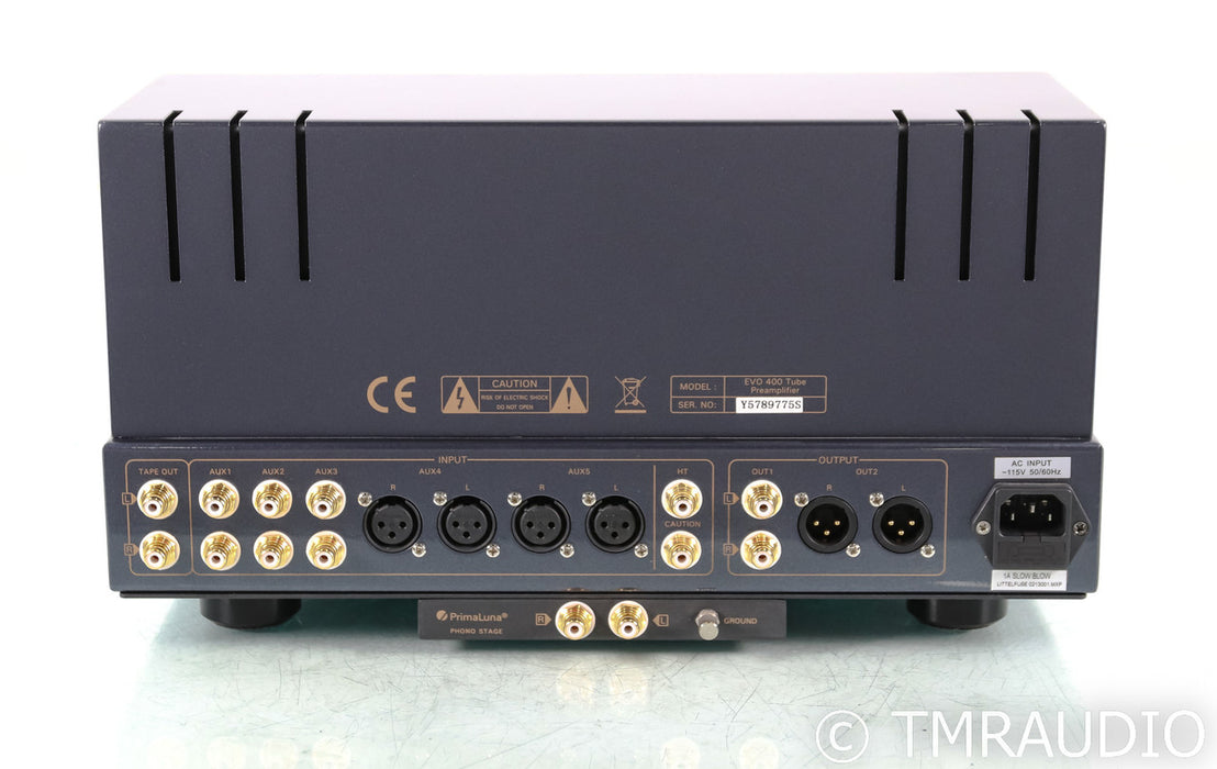 PrimaLuna EVO 400 Stereo Tube Preamplifier; Remote; Black