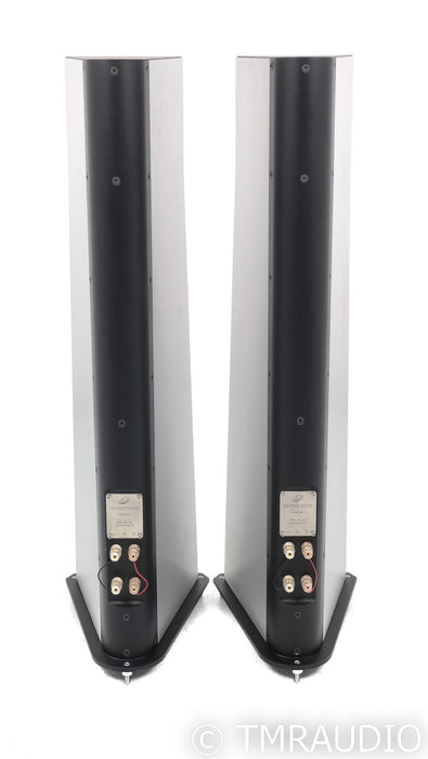 YG Acoustics Carmel Floorstanding Speakers; Brushed Aluminum Pair