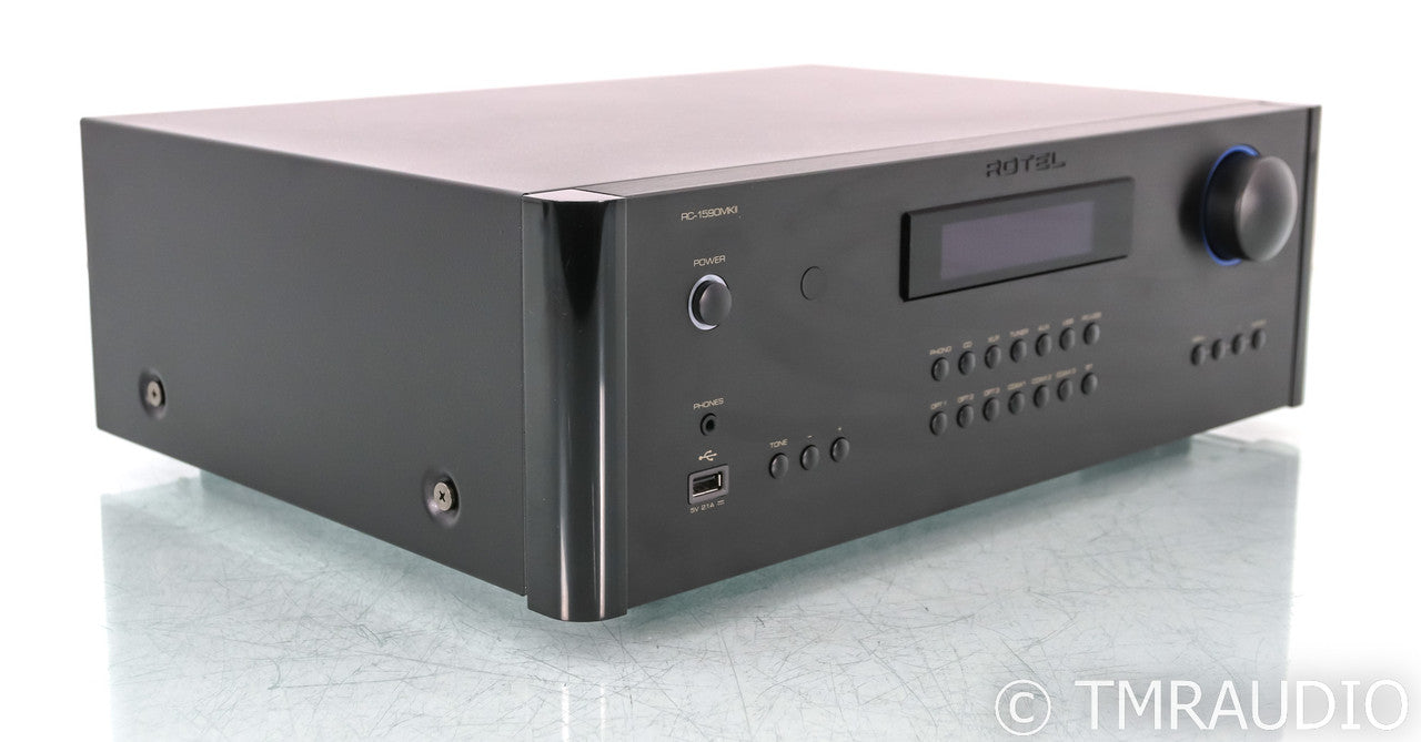 Rotel RC-1590MkII Stereo Preamplifier; RC1590; Remote; Black; MM Phono