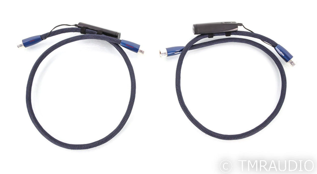 AudioQuest Water XLR Cables; 1m Pair Balanced Interconnects; 72v DBS