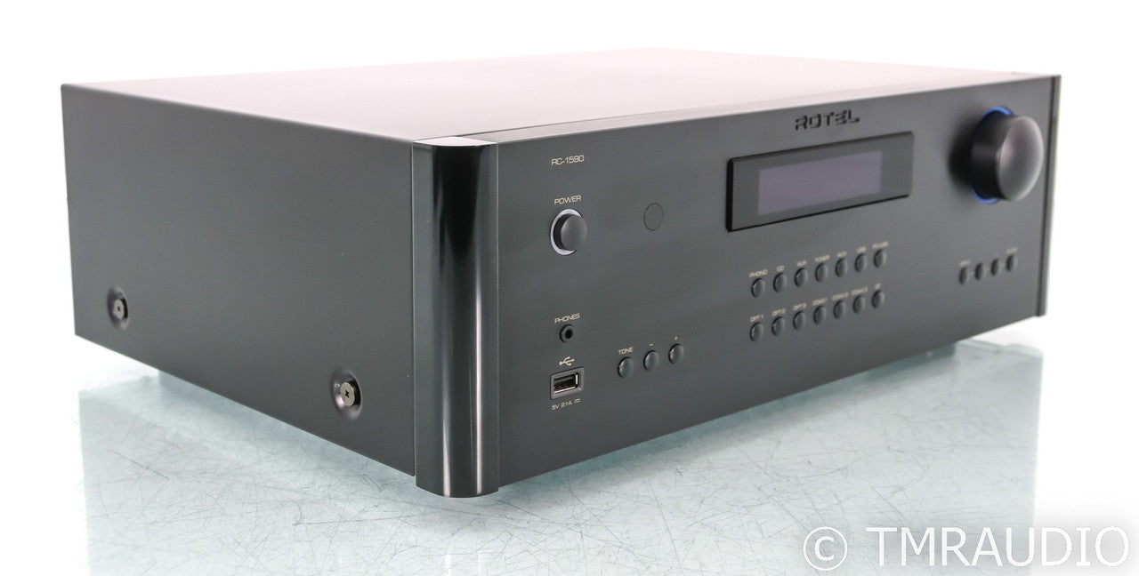 Rotel RC-1590 Stereo Preamplifier; RC1590; Remote; Black; MM Phono
