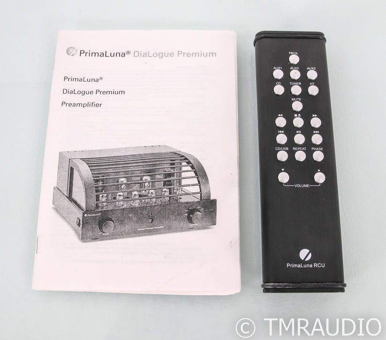 PrimaLuna DiaLogue Premium Stereo Tube Preamplifier; Remote; Black