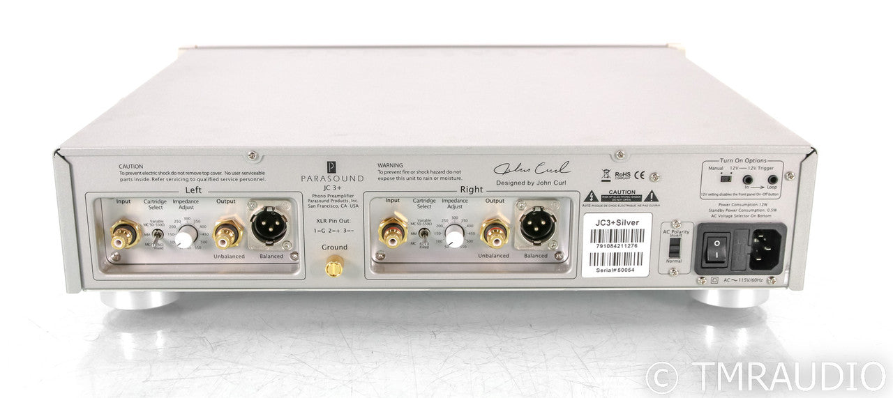 Parasound Halo JC 3+ MM / MC Phono Preamplifier; Silver
