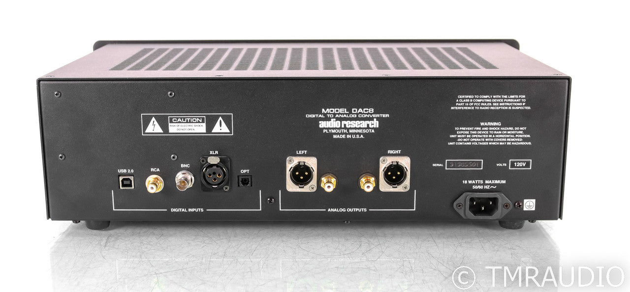 Audio Research DAC8 DAC; D/A Converter; Remote; DAC-8