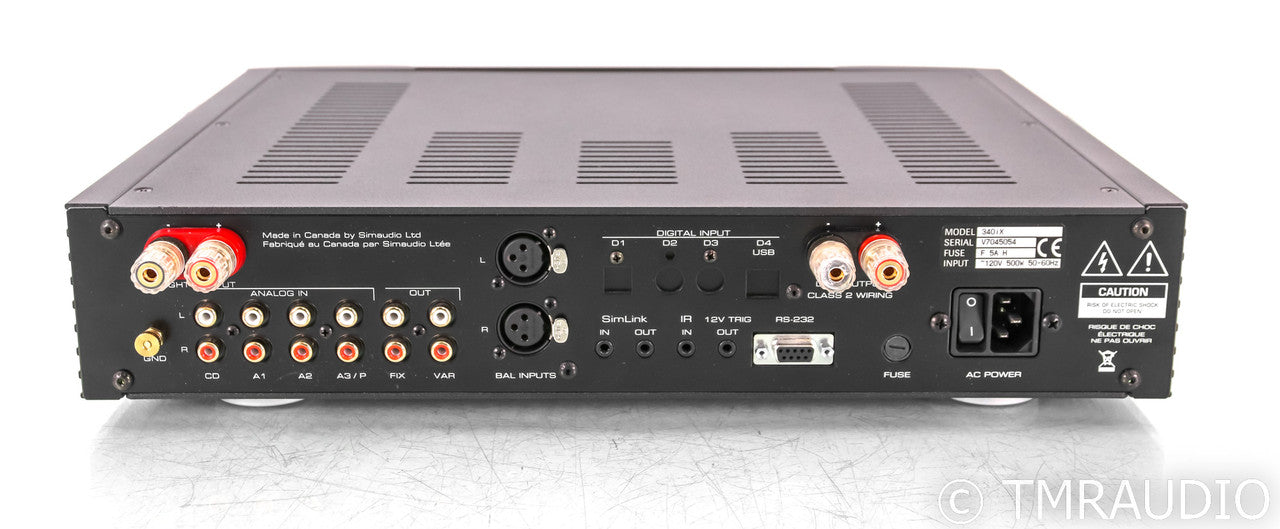 SimAudio Moon 340i X Stereo Integrated Amplifier; Black; Remote