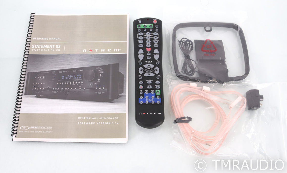 Anthem Statement D2 7.1 Channel Home Theater Processor; Remote