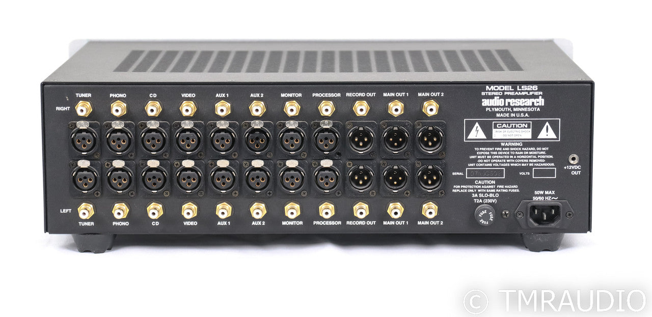 Audio Research LS26 Stereo Tube Preamplifier; Remtoe; LS-26; Silver