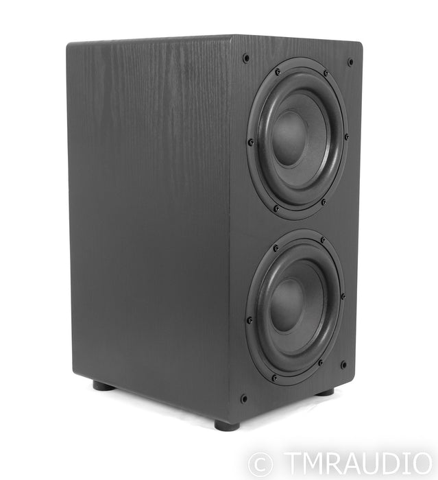 Rhymik F8 Dual 8" Powered Subwoofer; F-8; Black Oak