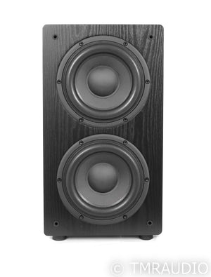 Rhymik F8 Dual 8" Powered Subwoofer; F-8; Black Oak