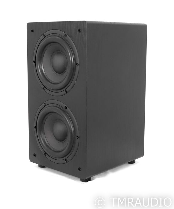 Rhymik F8 Dual 8" Powered Subwoofer; F-8; Black Oak