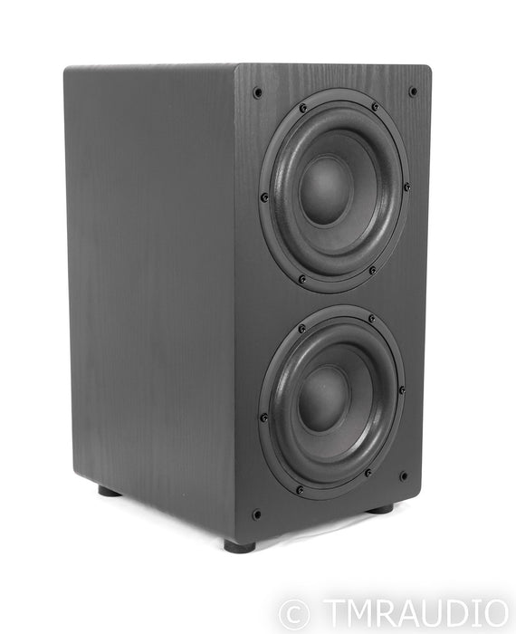 Rhymik F8 Dual 8" Powered Subwoofer; F-8; Black Oak