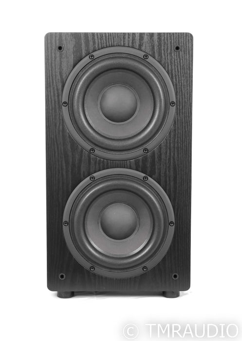 Rhymik F8 Dual 8" Powered Subwoofer; F-8; Black Oak