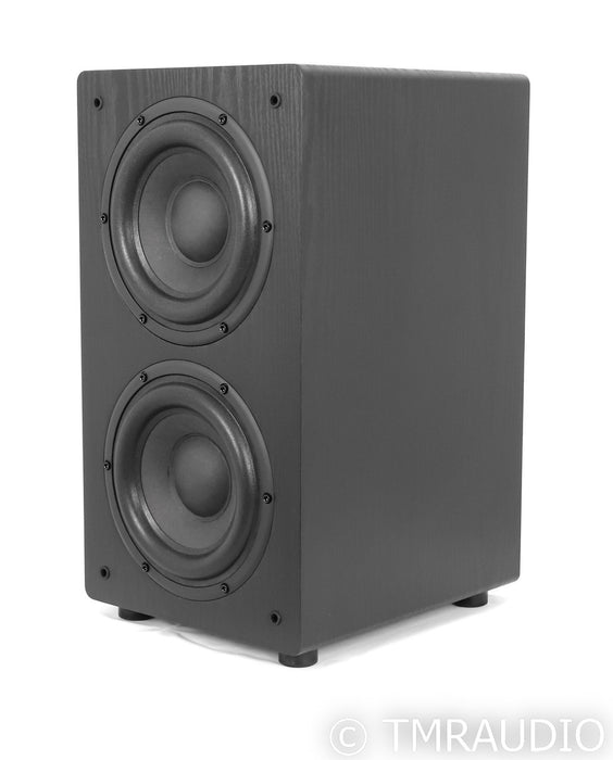 Rhymik F8 Dual 8" Powered Subwoofer; F-8; Black Oak