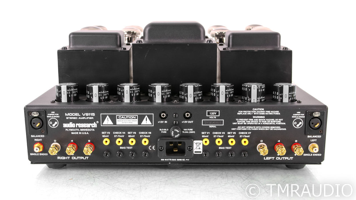 Audio Research VS115 Stereo Tube Power Amplifier; Black & Silver
