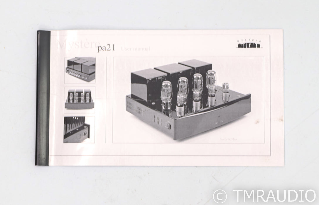 Mystere Standard PA21 Stereo Tube Power Amplifier; PA-21; Black