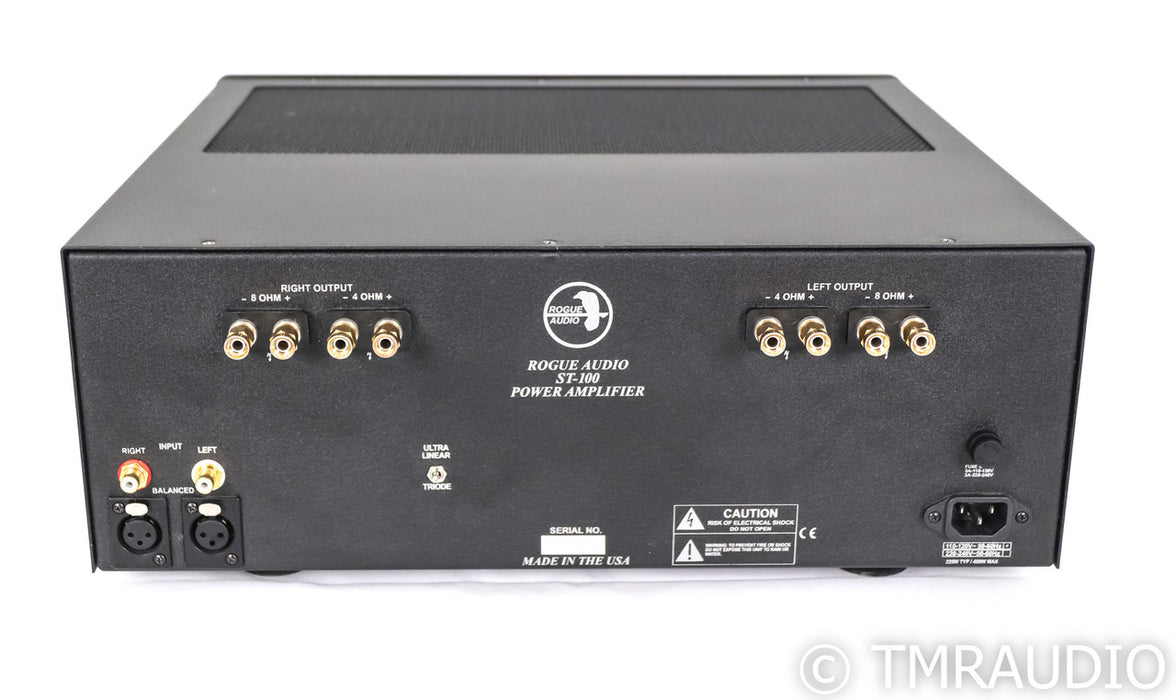 Rogue Audio ST-100 Stereo Tube Power Amplifier; ST100; Black