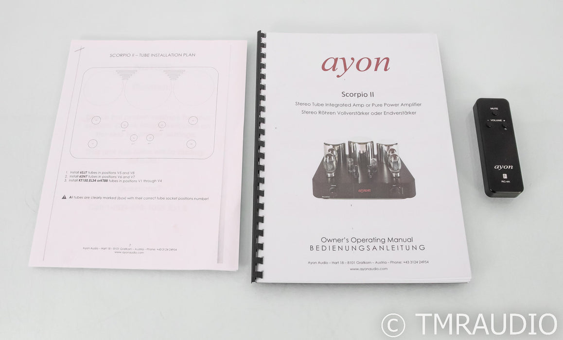 Ayon Scorpio II Stereo Tube Integrated Amplifier; Remote; USB