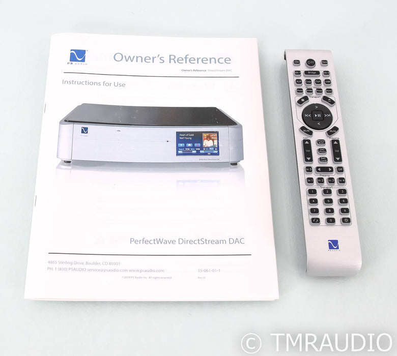 PS Audio PerfectWave DirectStream DAC; Remote; Silver; DSD; Bridge II