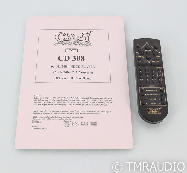 Cary Audio Design CD-308 CD Player; CD308; Remote