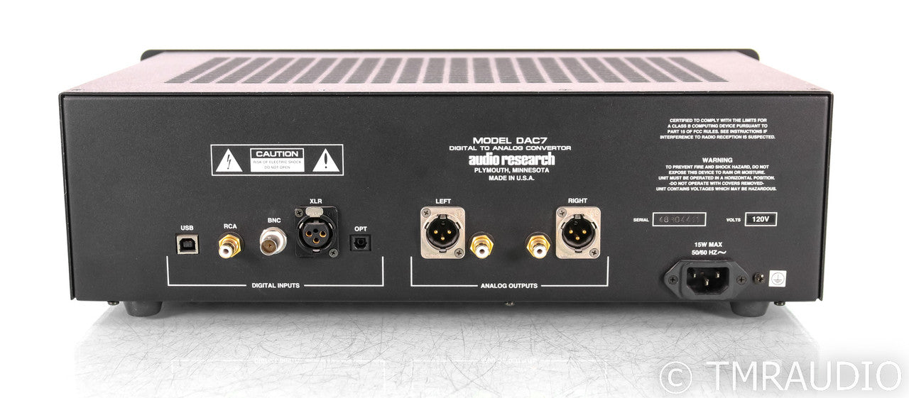Audio Research DAC7 DAC; D/A Converter; DAC-7; Black; Remote