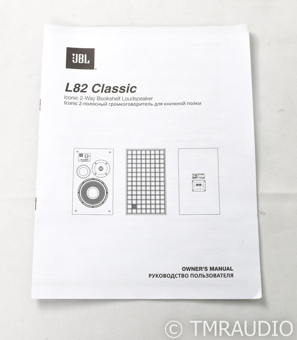 JBL L82 Classic Bookshelf Speakers; Black Pair w/ JS80 Stands