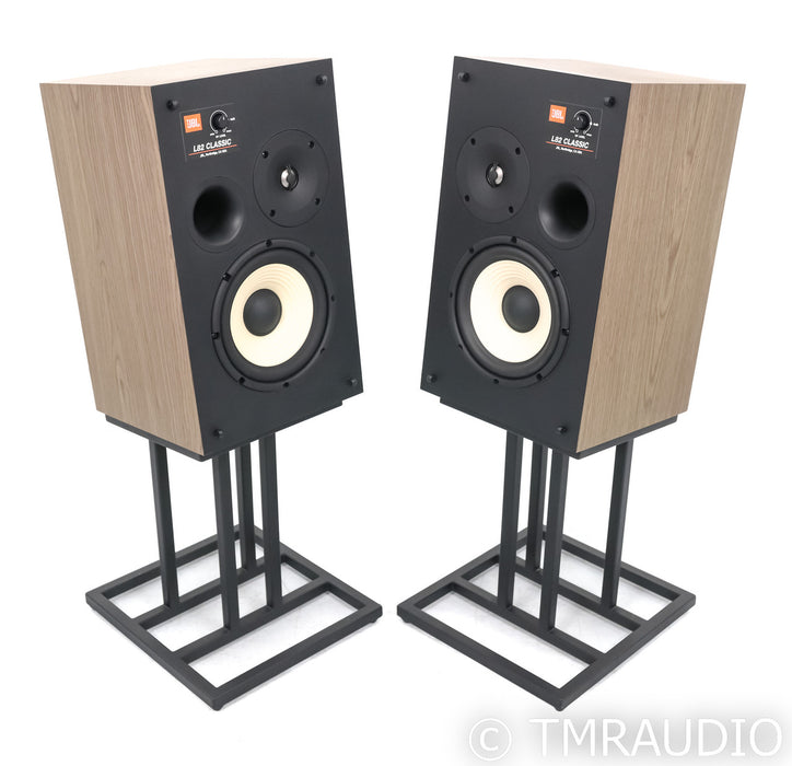 JBL L82 Classic Bookshelf Speakers; Black Pair w/ JS80 Stands