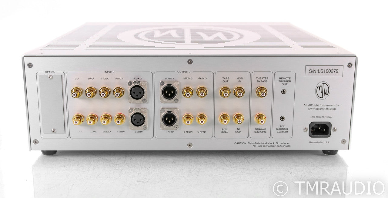 ModWright LS100 Stereo Tube Preamplifier; Silver (Open Box)
