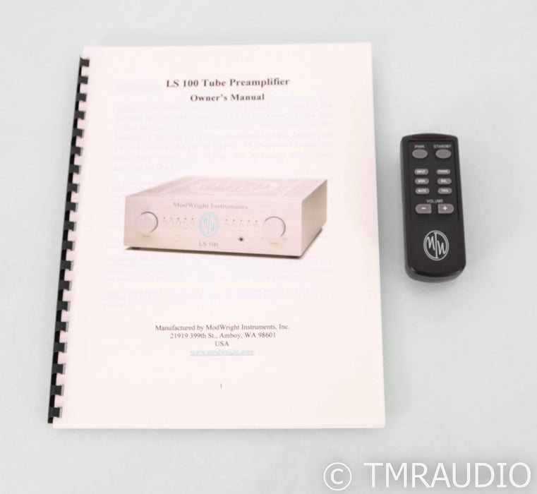ModWright LS100 Stereo Tube Preamplifier; Silver (Open Box)