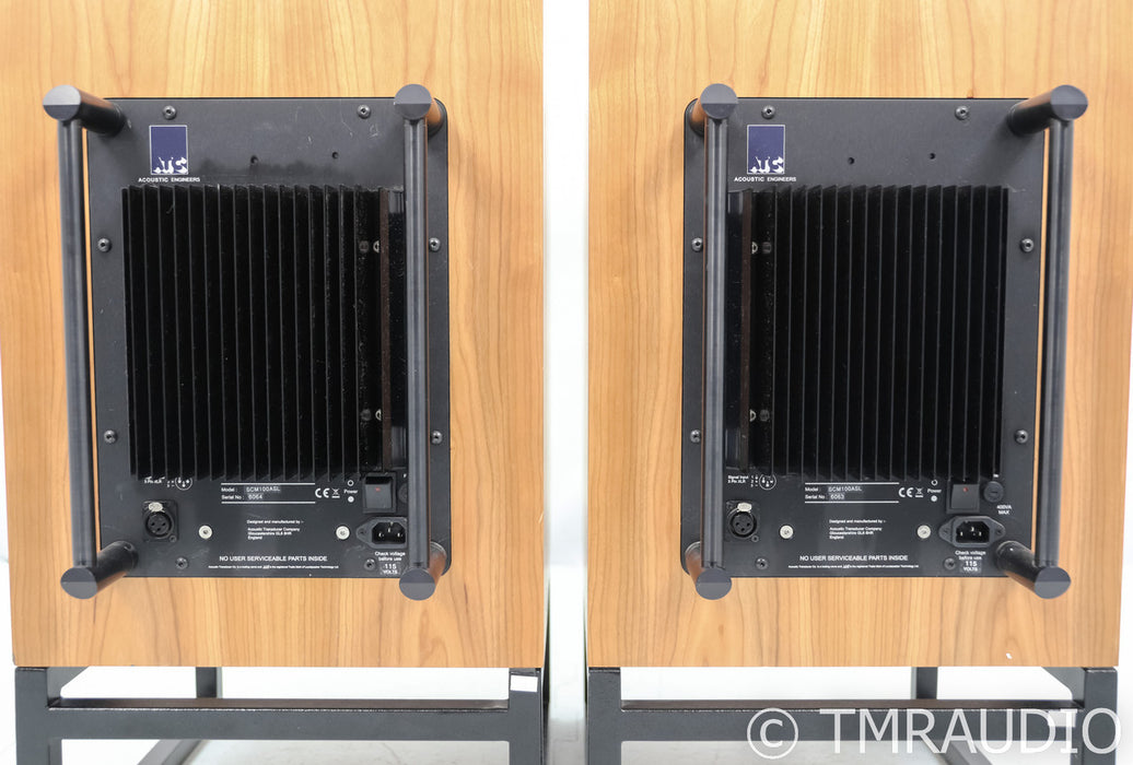 ATC SCM100ASL Active Studio Monitors; SCM-100-ASL; Cherry Pair w/ Stands