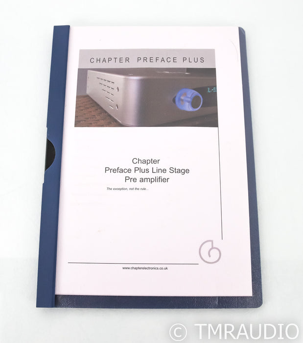 Chapter Audio Preface Plus Stereo Preamplifier; (No Remote)