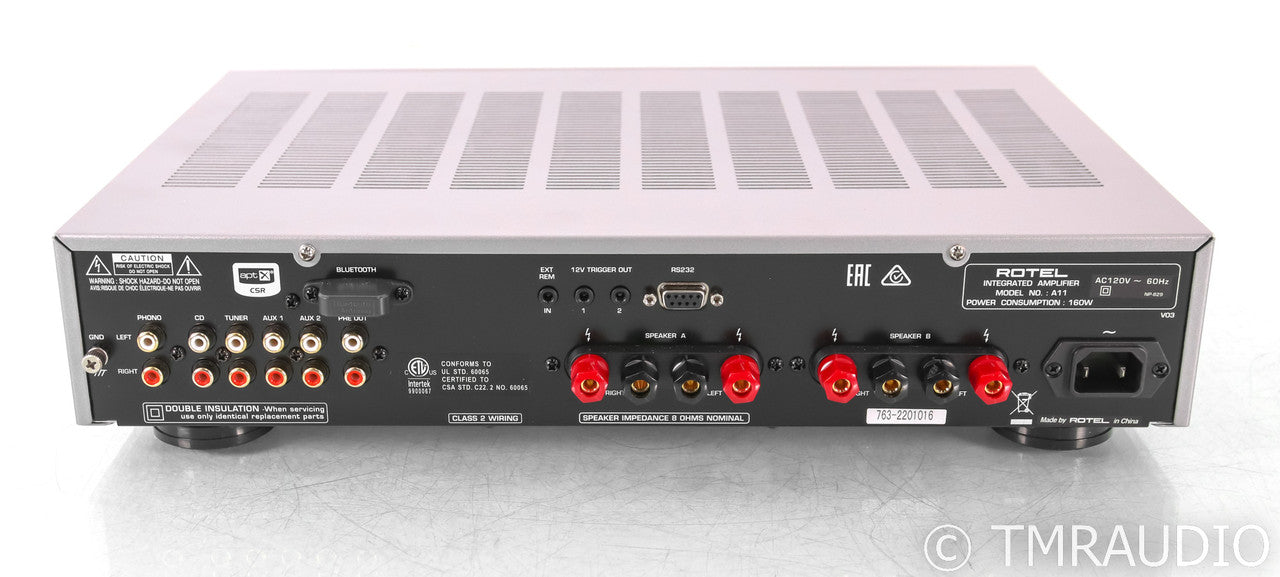 Rotel A11 Tribute Stereo Integrated Amplifier; Silver (Open Box)