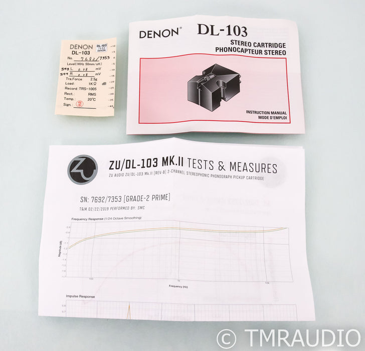 Zu Audio DL-103 Mk.II Grade-2 Prime MC Phono Cartridge; Moving Coil