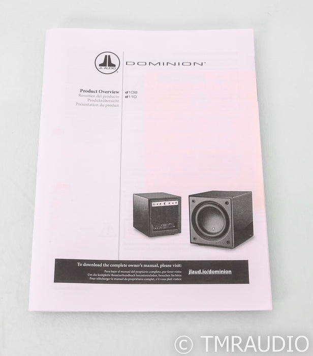 JL Audio D108 Dominion 8" Powered Subwoofer; D-108; Gloss Black