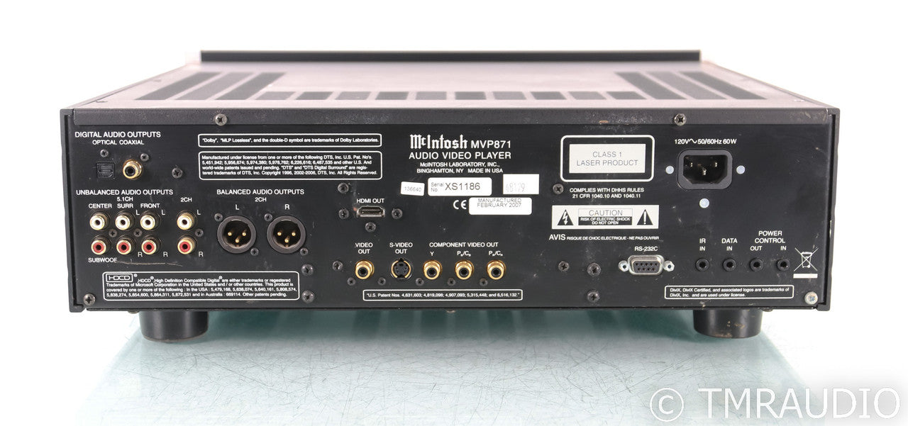 McIntosh MVP871 SACD / CD / DVD Player; MVP-871; Remote
