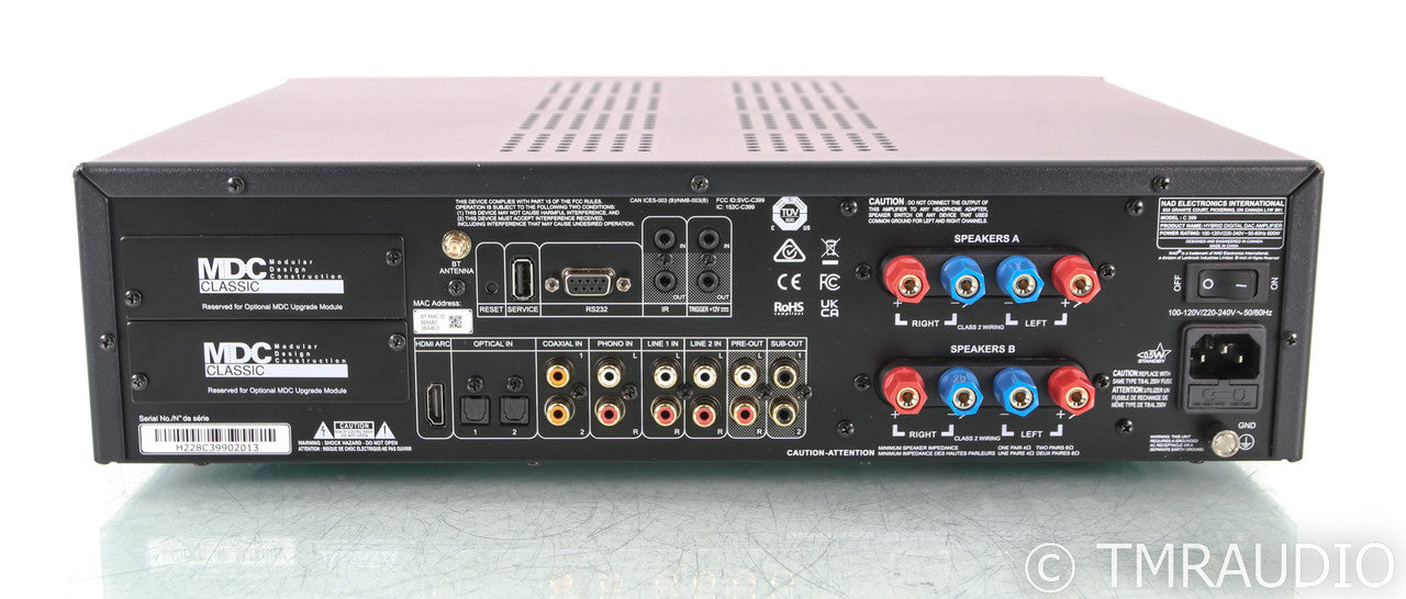 NAD C 399 Stereo Integrated Amplifier; Black; Bluetooth (Open Box)