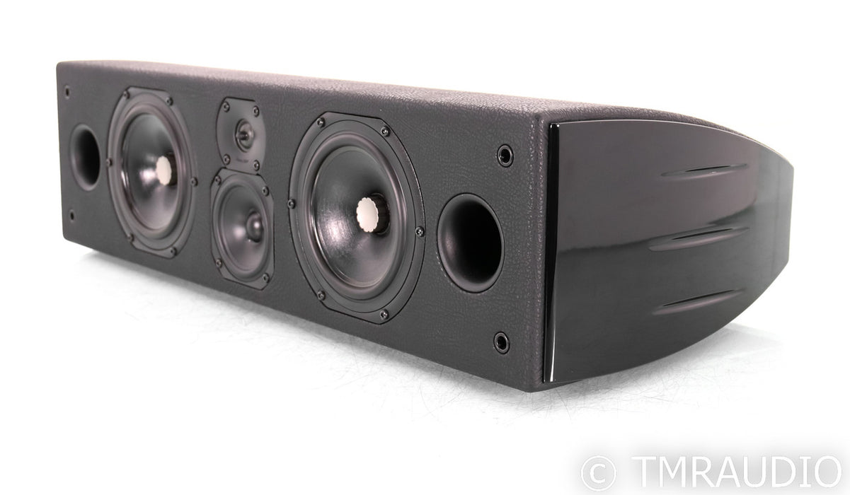 Sonus Faber Domus Center Channel Speaker; Black Leather & Black Gloss