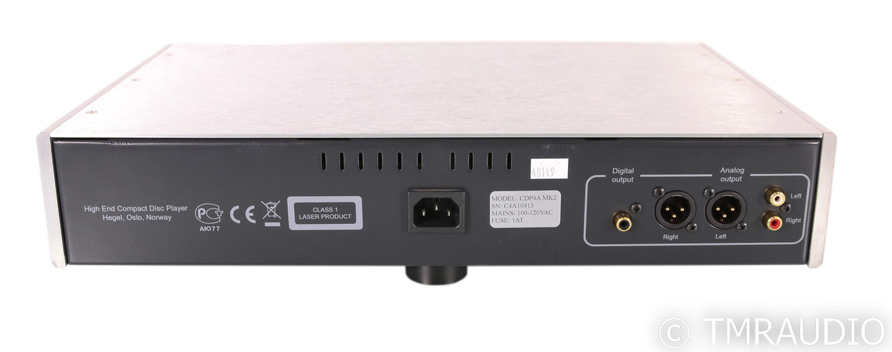 Hegel CDP4A Mk 2 CD Player; Silver; CDP-4A; MK2 (No Remote)