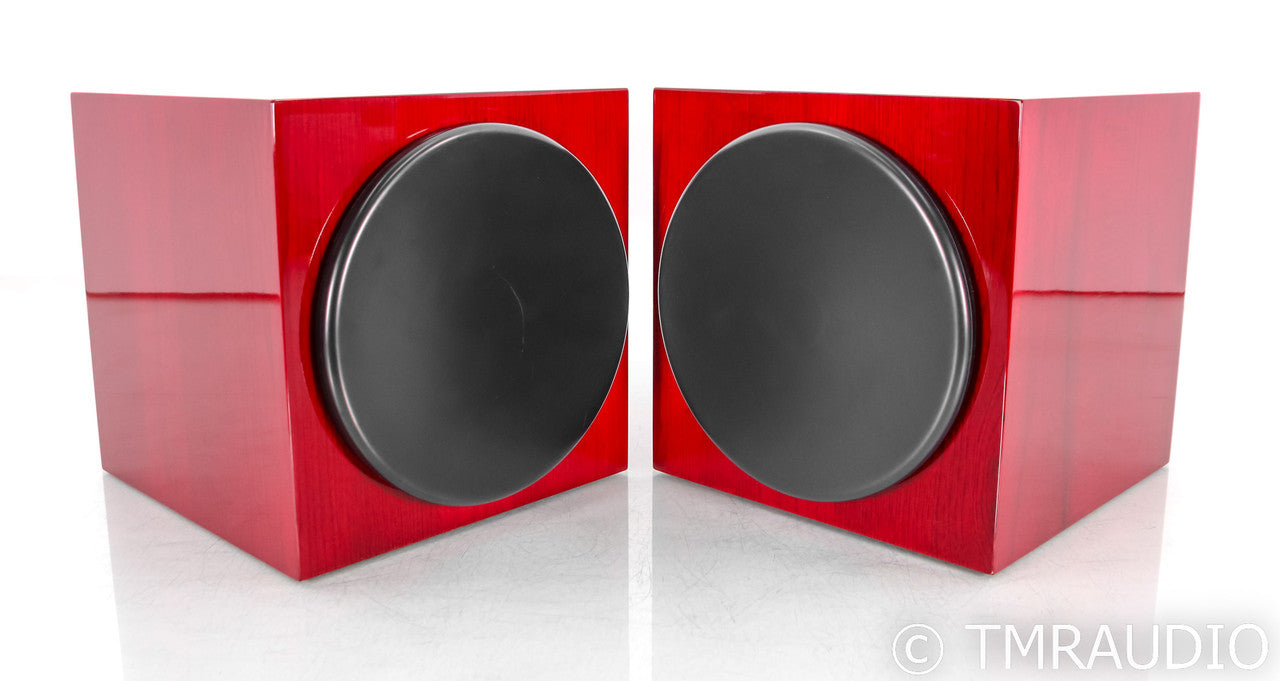 Zu Audio Omen Mk II Custom 10.5" Cube Speakers; Sexy Red Hickory Pair