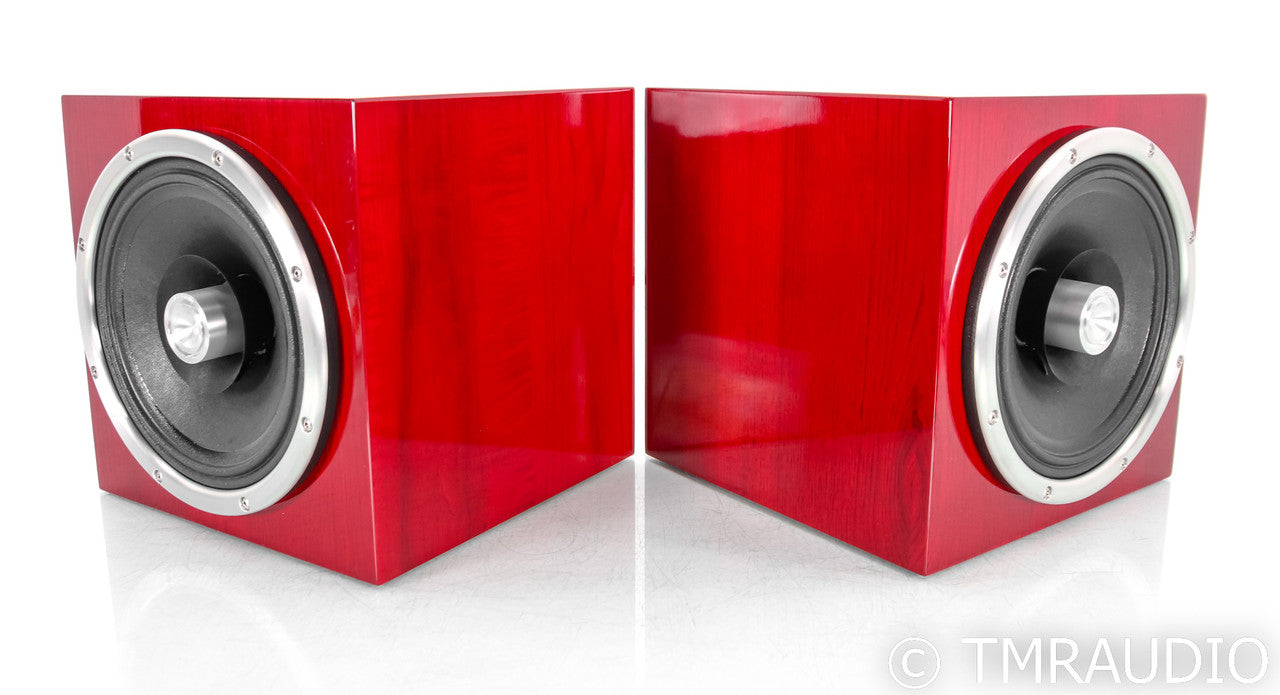 Zu Audio Omen Mk II Custom 10.5" Cube Speakers; Sexy Red Hickory Pair