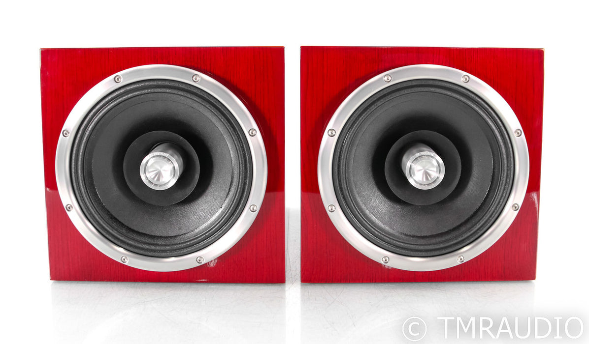 Zu Audio Omen Mk II Custom 10.5" Cube Speakers; Sexy Red Hickory Pair